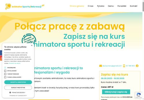 Kursy ONLINE na i dla animatorów sportu i rekreacji! Zostan animatorem Kursy ONLINE na i dla animatorów sportu i rekreacji! Zostan animatorem
