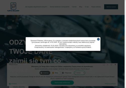 Odzyskiwanie danych z dysku, macierzy raid, telefonu FORTIS Recovery Odzyskiwanie danych z dysku, macierzy raid, telefonu FORTIS Recovery