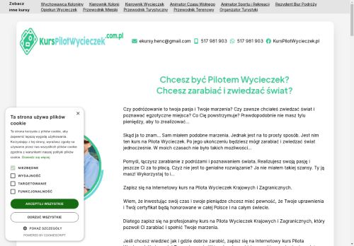 Zostan Pilotem Wycieczek! Zapisz sie na kurs online PilotWycieczek. pl Zostan Pilotem Wycieczek! Zapisz sie na kurs online PilotWycieczek. pl