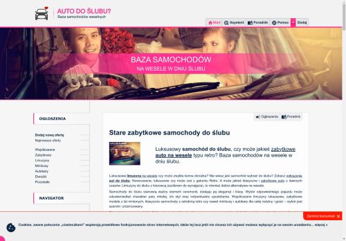 Limuzyna do ślubu, zabytkowe auto na wesele Limuzyna do ślubu, zabytkowe auto na wesele