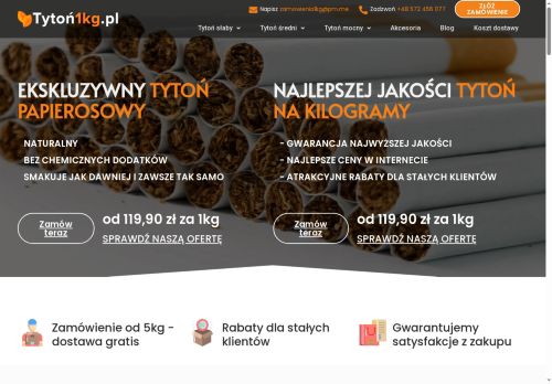 Sklep z tytoniem Tytoń 1kg Sklep z tytoniem Tytoń 1kg