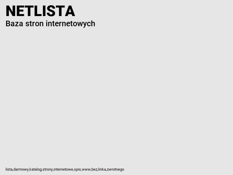 Darmowy katalog stron bez linka zwrotnego