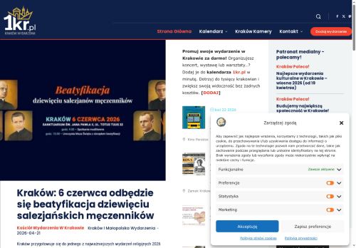 Kraków Dzisiaj, Wiadomości i Wydarzenia z miasta