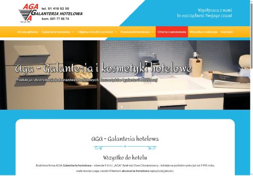 Galnteria hotelowa AGA kosmetyki hotelowe