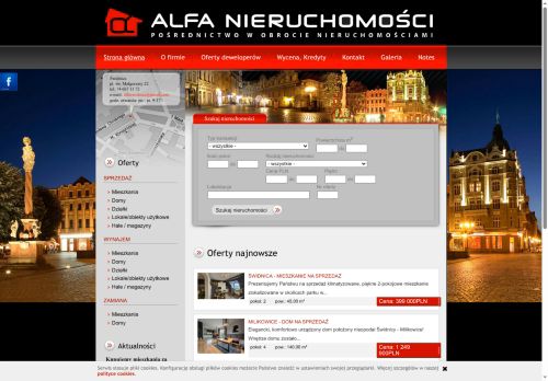 Alfa Nieruchomości, pośrednictwo i sprzedaż nieruchomości, Świdnica