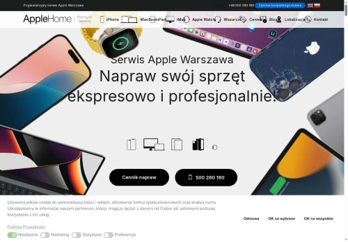 AppleHome serwis iPhone Szczeci, serwis Apple