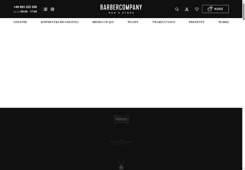 Barbercompany sklep internetowy z kosmetykami dla mężczyzn