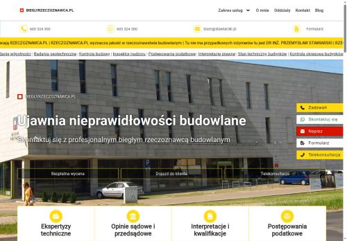 Dr inż. Przemysław Stawiarski Biegły rzeczoznawca budowlany