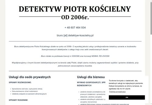 Agencja detektywistyczna Kościelny