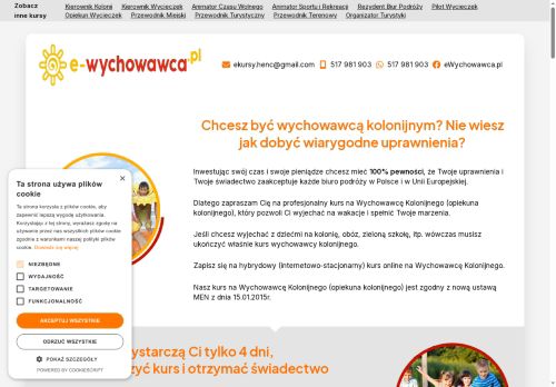 Kursy ONLINE na wychowawców kolonijnych. Zostan wychowawcą kolonijnym