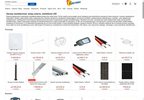 Elektriko oświetlenie ogrodu i ulic