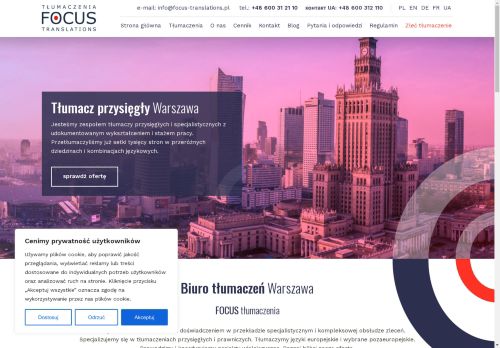 Focus Tłumaczenia Warszawa Online