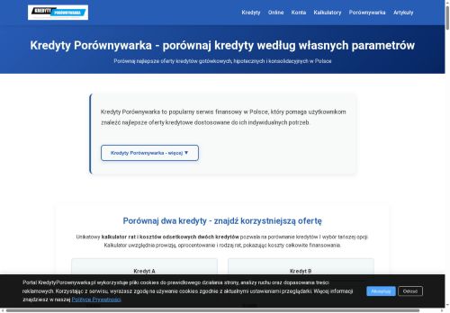 Gotówkowe kredyty porównywarka
