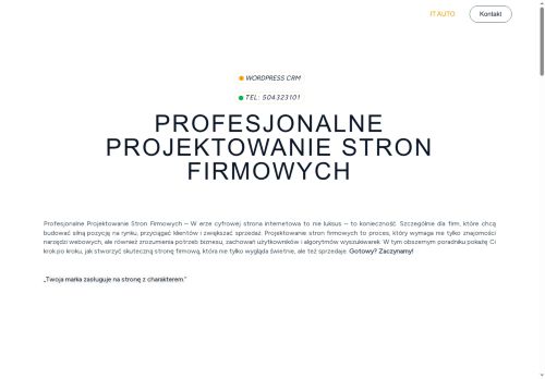 Projektowanie stron Internetowych IT AUTO Serwis Komputerowy