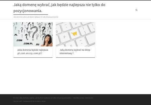Jaka domena jest najlepsza do pozycjonowania na bloga?