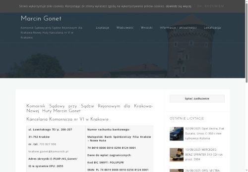 Komornk Sądowy Marcin Gonet