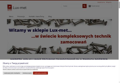 Lux met Techniki zamocowań wkręty, kołki