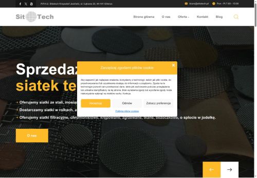 Siatki sita stalowe metalowe